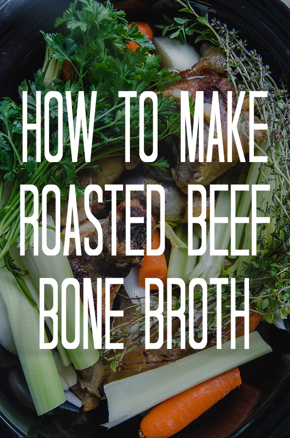 How To Make Roasted Beef Bone Broth // soletshangout.com #bonebroth #broth #slowcooker #pressurecooker #paleo #primal #glutenfree #healing #leakygut